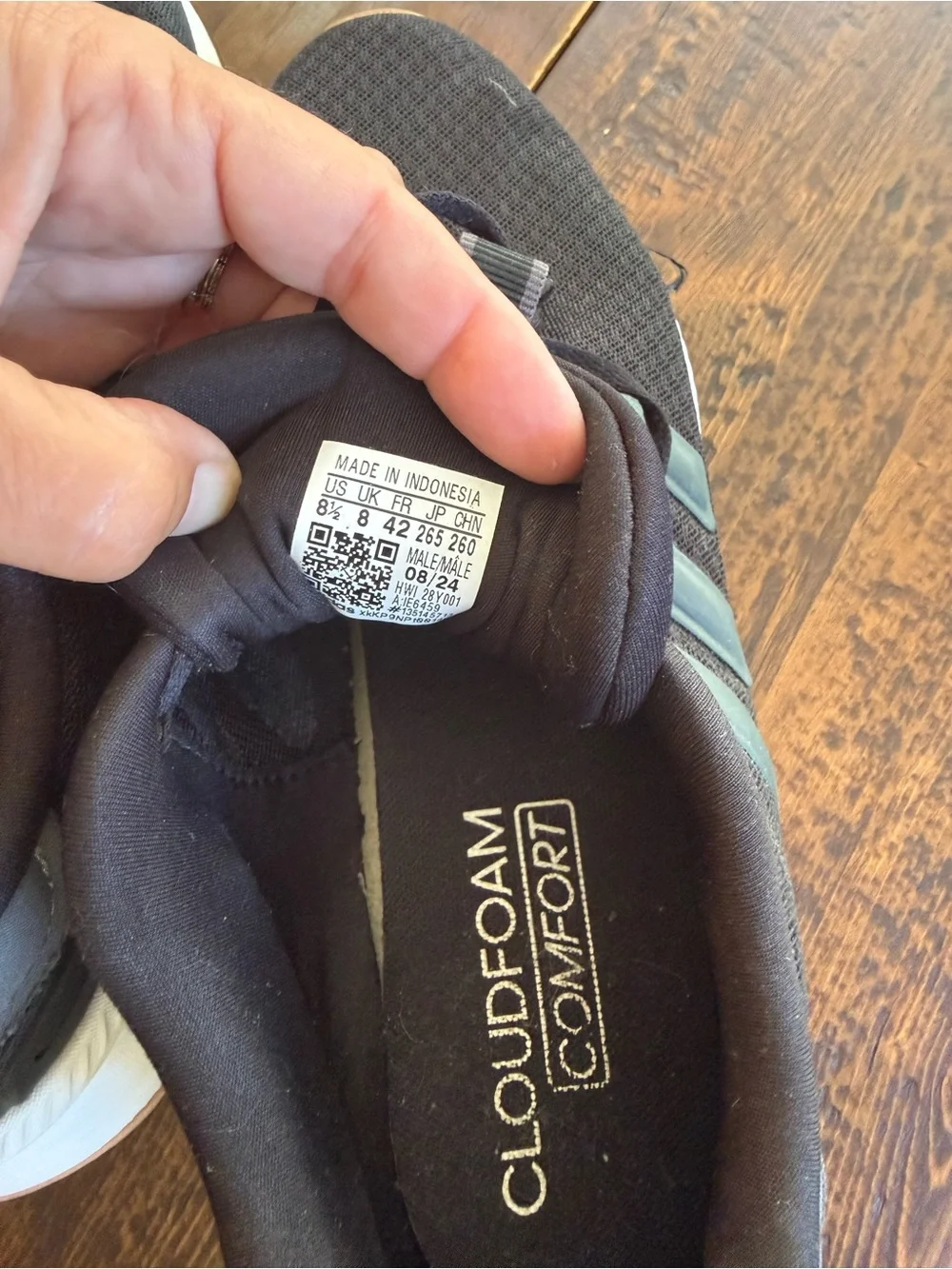 adidas Black Sneakers with White Midsole and Gum Outsole
